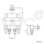 WS-0294 สต็อปวาล์ว 2 ทางแบบเปิด-ปิด 2 ทาง สำหรับสายเครื่องซักผ้าและสายยาง รุ่น MAE PING 