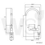 WS-0241J ก๊อกซิงค์เดี่ยว แบบตั้งพื้น คอ J รุ่น MAE PING