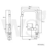 WS-0241L ก๊อกซิงค์เดี่ยว แบบตั้งพื้น คอ L รุ่น MAE PING