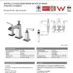 FFAS1603-101500BT0 ก๊อกผสมอ่างล้างหน้า 3 รูก๊อก รุ่น Kastello