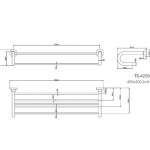 TS-4206-60 ชั้นวางผ้าพร้อมราวพาดผ้า ขนาด 60 ซม.