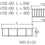 WR-5103-20 ชั้นวางเครื่องปรุง ทรงสี่เหลี่ยม ขนาด 20 ซม.