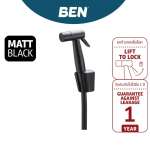 BN 987654SET-BK ชุดสายฉีดชำระ พร้อมสายและขอแขวน MATT BLACK 0