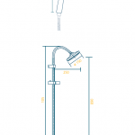 BN K8709-CHROME ชุดเรนชาวเวอร์น้ำอุ่น สีโครเมี่ยม