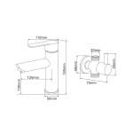 RA SS-4003-STOP ก๊อกล้างหน้าผสม สแตนเลส พร้อมสต็อปวาล์ว 3 ทาง