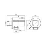 RA C332-C155 สต็อปวาล์ว 2 ทาง MATT GOLD