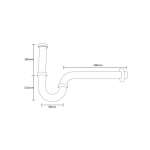 RA A126-20200 ท่อน้ำทิ้งคอห่าน โครเมี่ยม ขนาดความยาว 15/20 ซม.