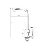 RA A124-A588 ก๊อกซิงค์น้ำเย็นเคาน์เตอร์ CHROME 