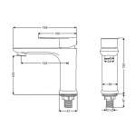 RA A121-A444GN ก๊อกล้างหน้าน้ำเย็น เคาน์เตอร์ GUN GRAY