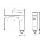 RA A121-A777CH ก๊อกล้างหน้าน้ำเย็น เคาน์เตอร์ สแตนเลสเงา