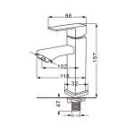 RA A121-1234CHR ก๊อกล้างหน้าน้ำเย็น เคาน์เตอร์ โครเมี่ยม