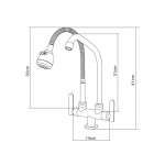 RA DZ-1006 ก๊อกซิงค์เย็นสองสเปาท์ COMBINATION