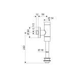 SH 024770699 ฟลัชปัสสาวะชายแบบกด ขนาด 1/2" มี Isolating valve รุ่น Schellomat Basic ท่อ 18 มม.