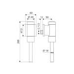 SH 024740699 ฟลัชปัสสาวะชายแบบกด ขนาด 1/2" มี Isolating valve รุ่น Schellomat Edition ท่อ 18 มม.