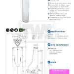 UFS910W โถปัสสาวะชายแบบตั้งพื้น พร้อมฟลัชวาล์วระบบเซ็นเซอร์ในตัว (ECOPOWER) 